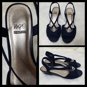 Impo Blue Wedge Sandals Size 10
